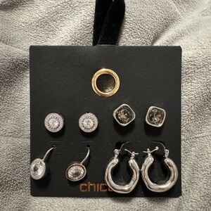 Chico's Silver and Gold Tone Earring Collection